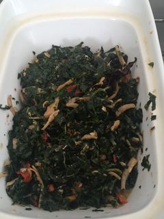 Foto resep Tumis daun singkong terasi