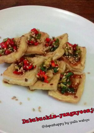 Foto resep Dububuchim-yangnyeomjang aka Pan Fried Tofu with Spicy Sauces
