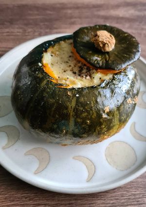 Une photo de Courge delica farcie aux fromages