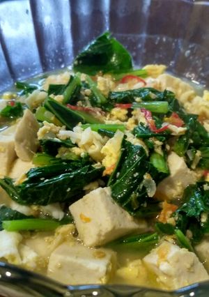 Foto resep Tumis sawi tahu telur