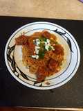 Sun dried tomatoes with angel hair pasta