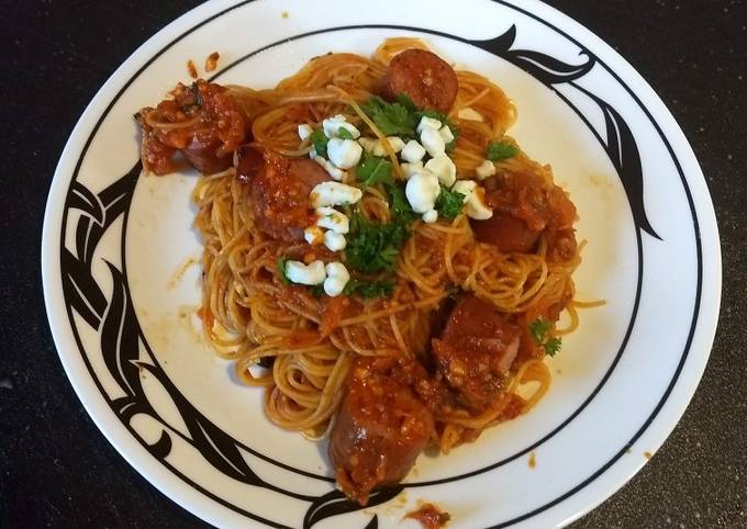 Recipe of Traditional Sun dried tomatoes with angel hair pasta for Vegetarian Recipe