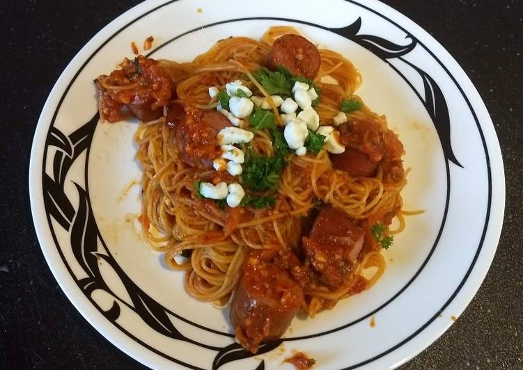 Recipe of Homemade Sun dried tomatoes with angel hair pasta