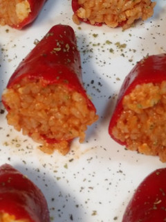 Una foto de Pimientos del piquillo rellenos