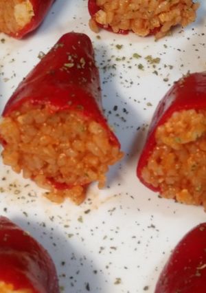 Una foto de Pimientos del piquillo rellenos