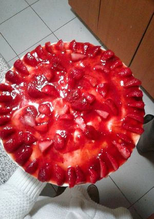 Una foto de Cheesecake de Fresas