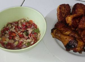 Foto resep Ayam bakar sambal matah