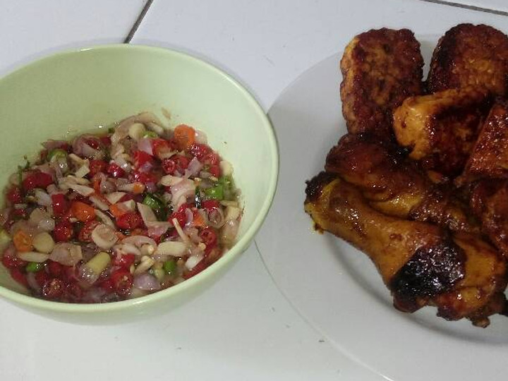 Resep Ayam bakar sambal matah Anti Gagal