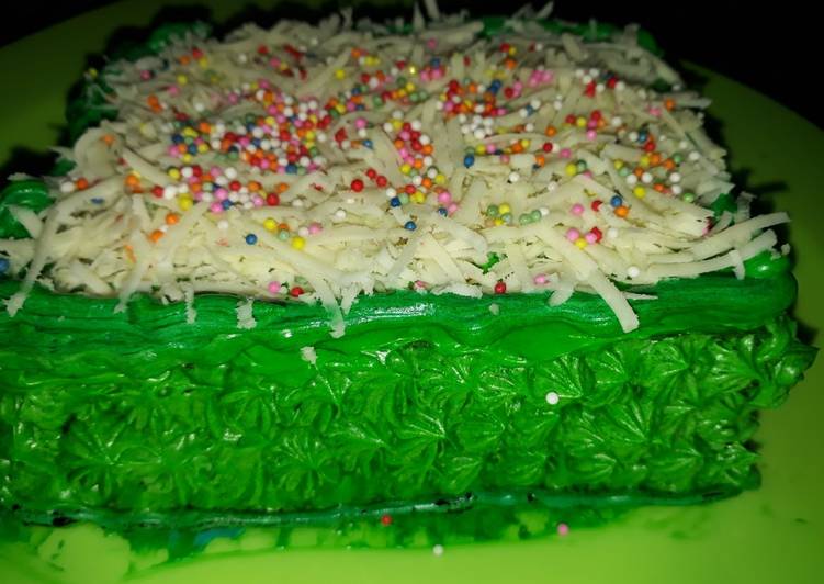 Resep Rainbow Cake Tabur Keju Sederhana Simple dan serba 6sdm yang Enak