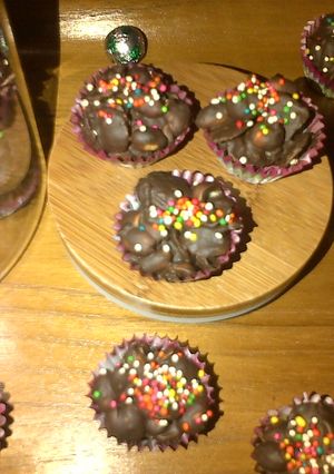 Foto resep Choco Peanut Corn Flakes Cookies