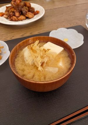 A picture of My family recipe - Japanese new year soup 'Ozoni'.