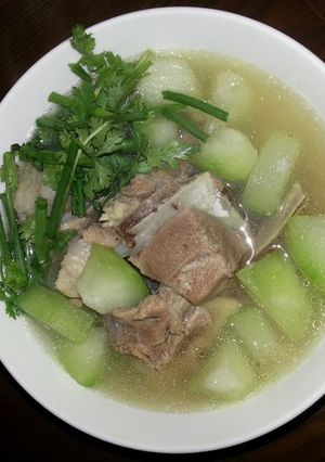 Hình của món Canh bí xương bí đao.