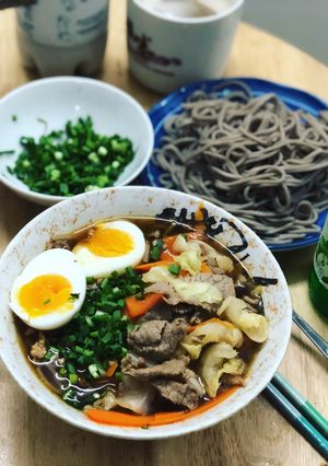 Hình của món Mì Ramen Miso bò rau củ.