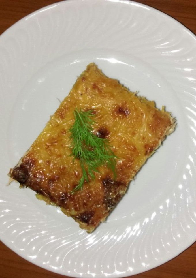 Una foto de Lasaña de salmón y col rizada