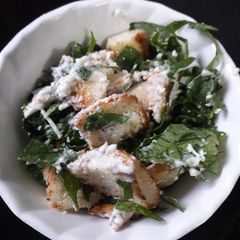 A picture of Caesar salad.