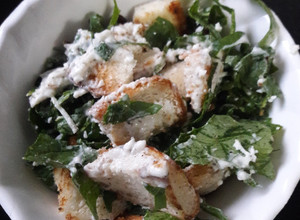 A picture of Caesar salad.