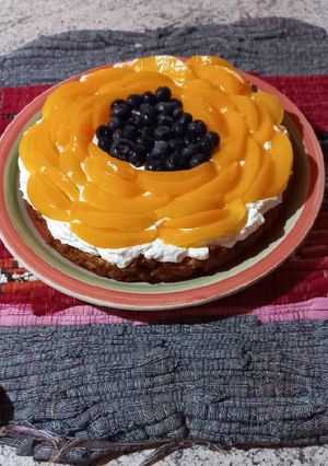 Una foto de Mostachón de frutas. 🫐🍊