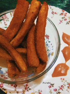 ক্রিস্পি এগপ্ল্যান্ট ফিংগার (Crispy eggplant finger in bengali) রেসিপির প্রধান ছবি