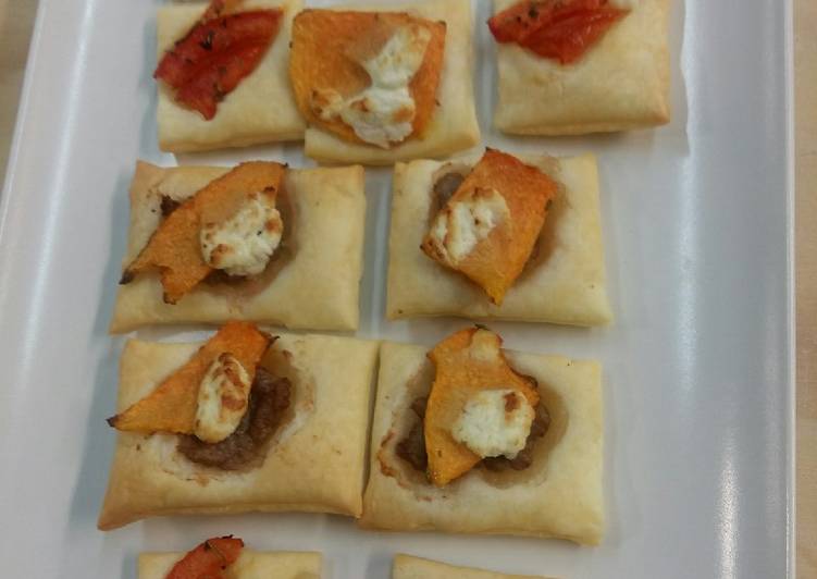 Sfoglia croccante con pomodoro e zucca