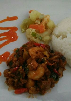 Foto resep Udang saos bolognese