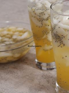 Foto resep Es Jeruk Kelapa Muda Kw