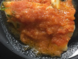 Bacalao confitado con tomate frito