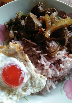 รูปของ ผัดพริกอ่อนเครื่องในไก่