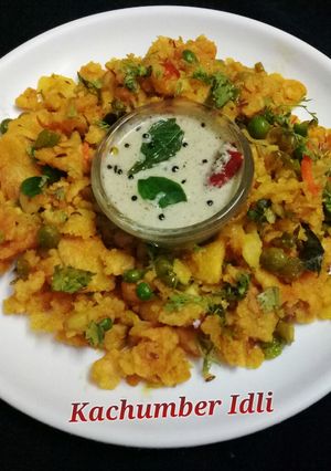 A picture of Kachumber idli.
