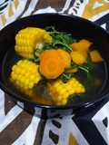 Sayur Bening Bayam, Wortel, Jagung dan Labu