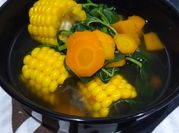 Gambar sayur bayam bening jagung