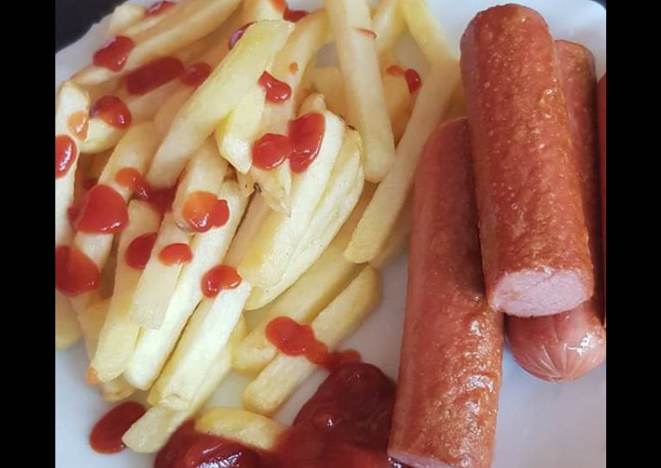 Fried potatoes and sausage