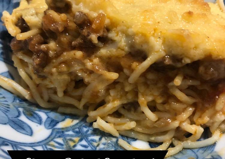Cara Membuat #38 Cheesy Baked Spaghetti Anti Gagal