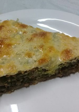 Una foto de Tarta de carne y espinaca
