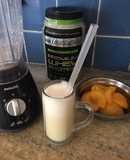 Licuado proteico de durazno