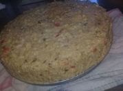 Una foto de bizcocho de harina de garbanzos