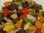 A picture of leftover vegetable stir fry