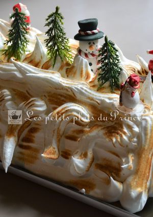 Une photo de Omelette norvégienne, la bûche de Noël flambée !