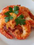 Gamberoni al cocco e brandy