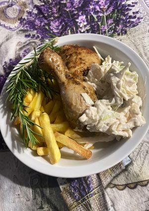 Füszeres csirkecombok recept fotója