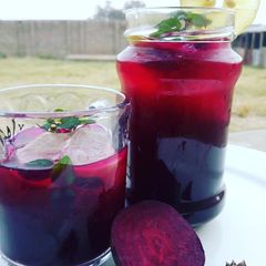 A picture of Beet root juice.