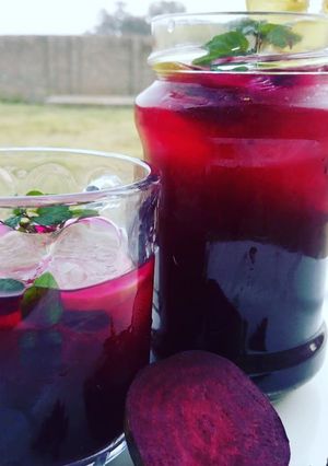 A picture of Beet root juice.