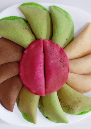 Foto resep Kue terang bulan rainbow "anti gagal pokok.na" 🤣