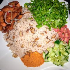 Rice and beans (Garau garau) A picture of Rice and beans (Garau garau).