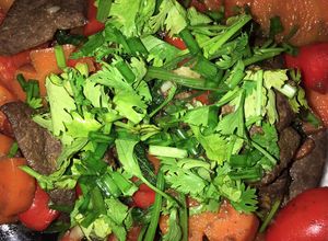 Hình của món Gan xào cà rốt.