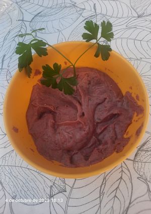 Una foto de Crema fría de Alubias rojas