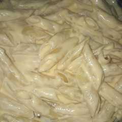 Una foto de Fideos con salsa de queso