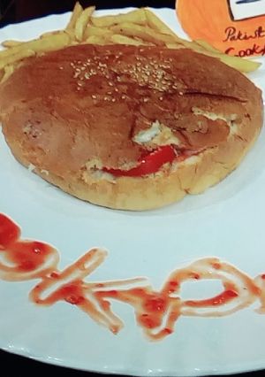 A picture of Shami kabab Burger.