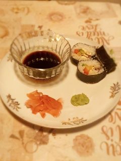 Omlettes-paprikás futomaki sushi recept fotója
