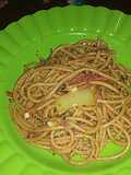 Spicy spaghetti tuna smokey beef
