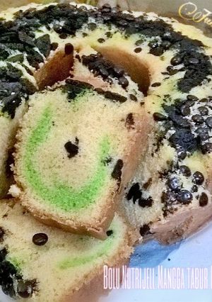 Foto resep Bolu Panggang Nutrijell Mangga tabur Oreo choco chip